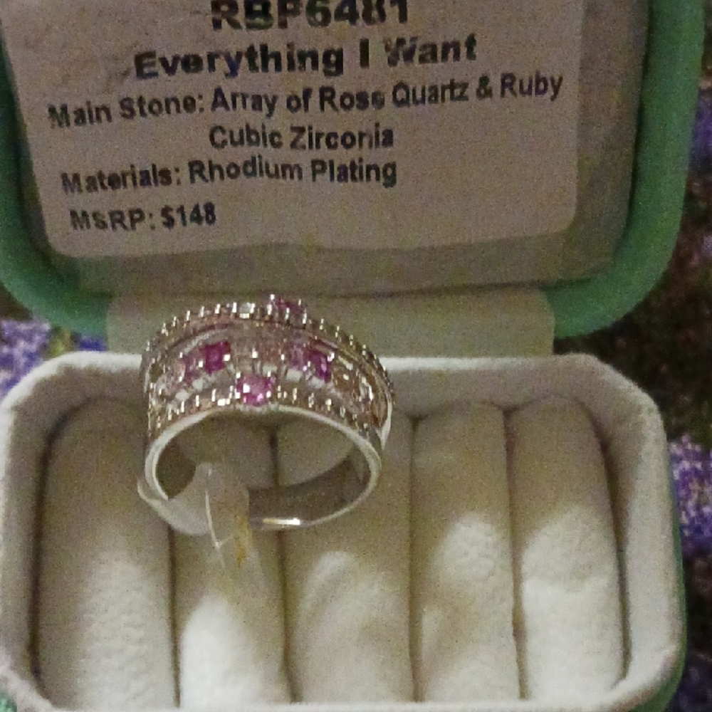 Silver and Pink Ring
